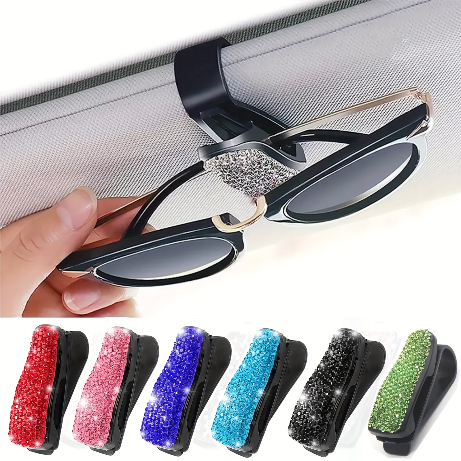2 Pack Brillenhalter für Auto Sonnenblende,Auto Brillenhalter