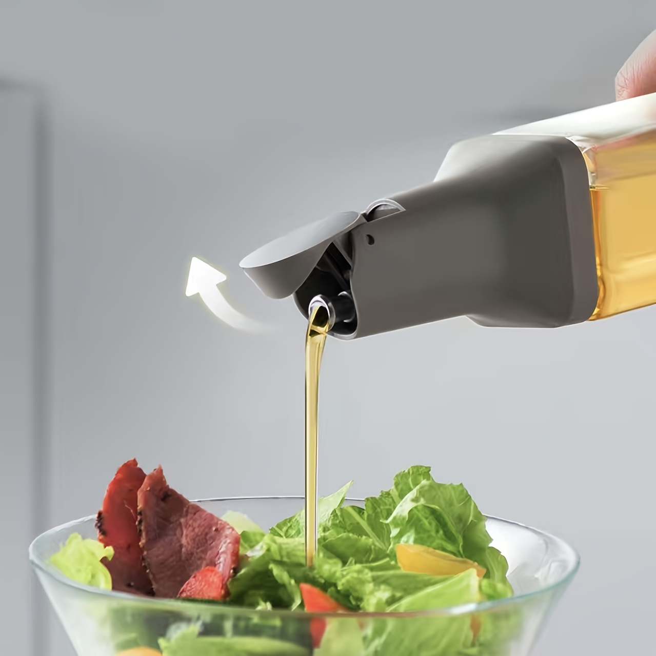 Oil And Vinegar Bottle Automatic Opening And Closing Oil Pot - Temu