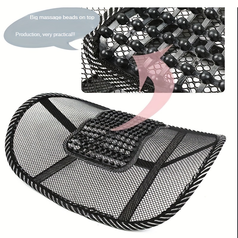 Lumbar Back Support Cushion - Car Mesh Back Support with Massage