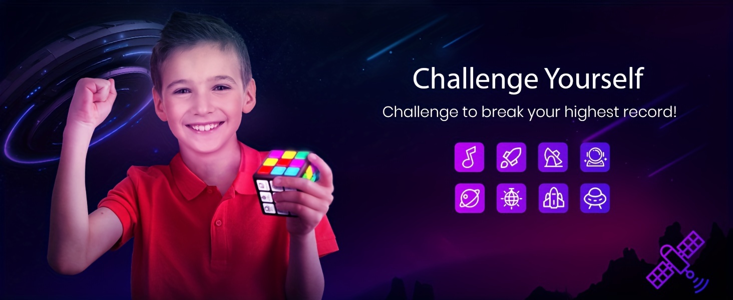  PlayRoute Cubo electrónico de juego de memoria y cerebro –  Divertidas ideas de regalo de juguete para niños y niñas de 6 a 12 años o  más – Juguetes geniales para