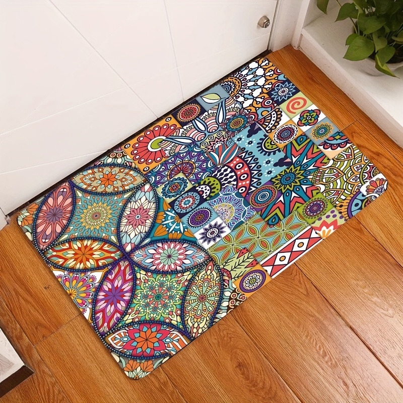 Boho Vintage Absorbent Non Slip Cushioned Rugs Stain - Temu