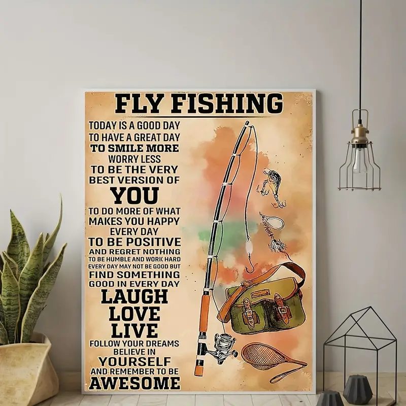 Fly Fishing Wall Art Prints,fishing Artwork Poster Decor,posters Room  Decor,fishhook Painting,for Gallery Room Aesthetic Living Room Bathroom  Decor - Temu United Arab Emirates
