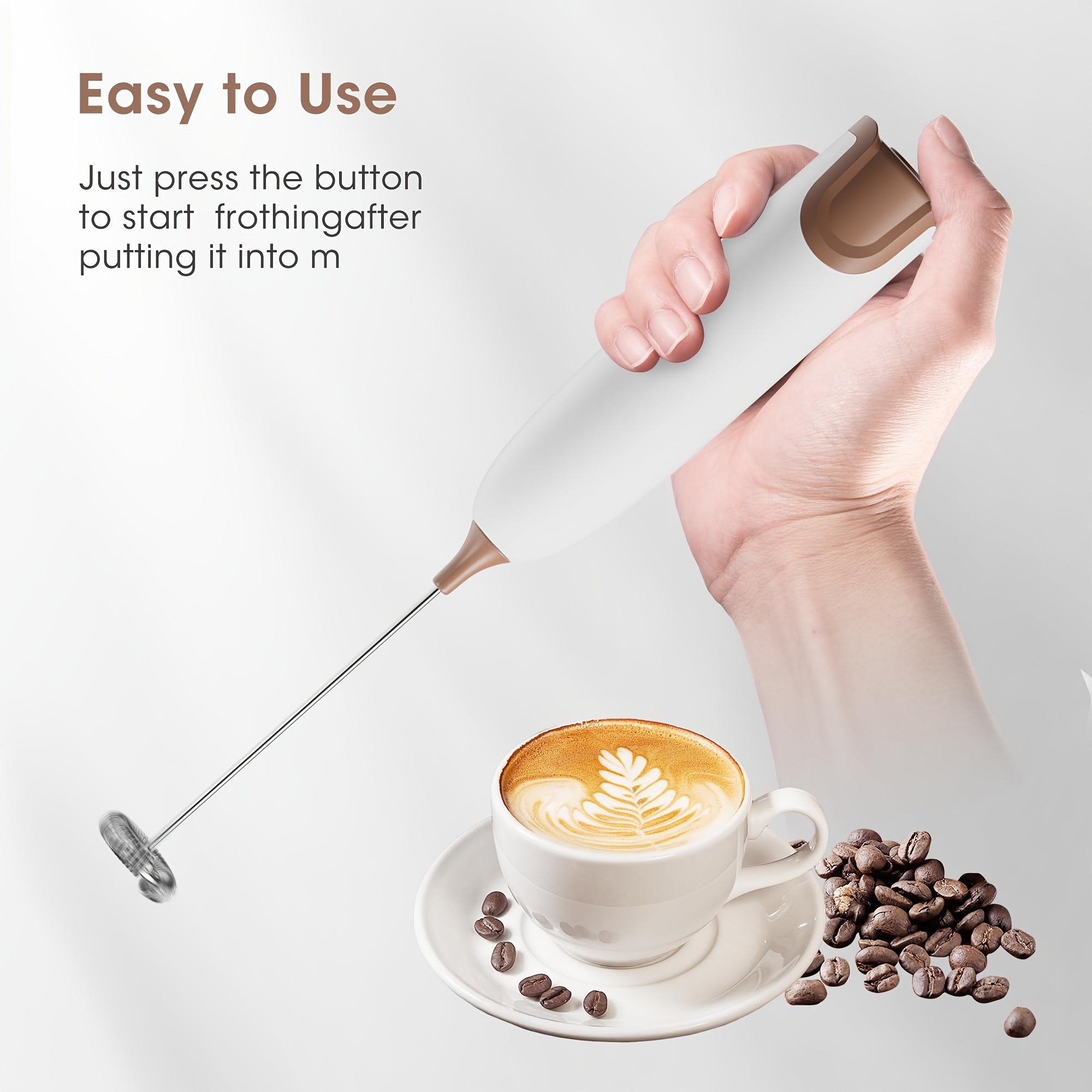 Electric Milk Frother Powerful Handheld Electric Milk Frother, Battery  Operated Froth Maker, Mini Blender & Electric Blender Coffee Milk Frother  Perfect For Bulletproof Coffee, Matcha, Hot Chocolate Without Batteries -  Temu United