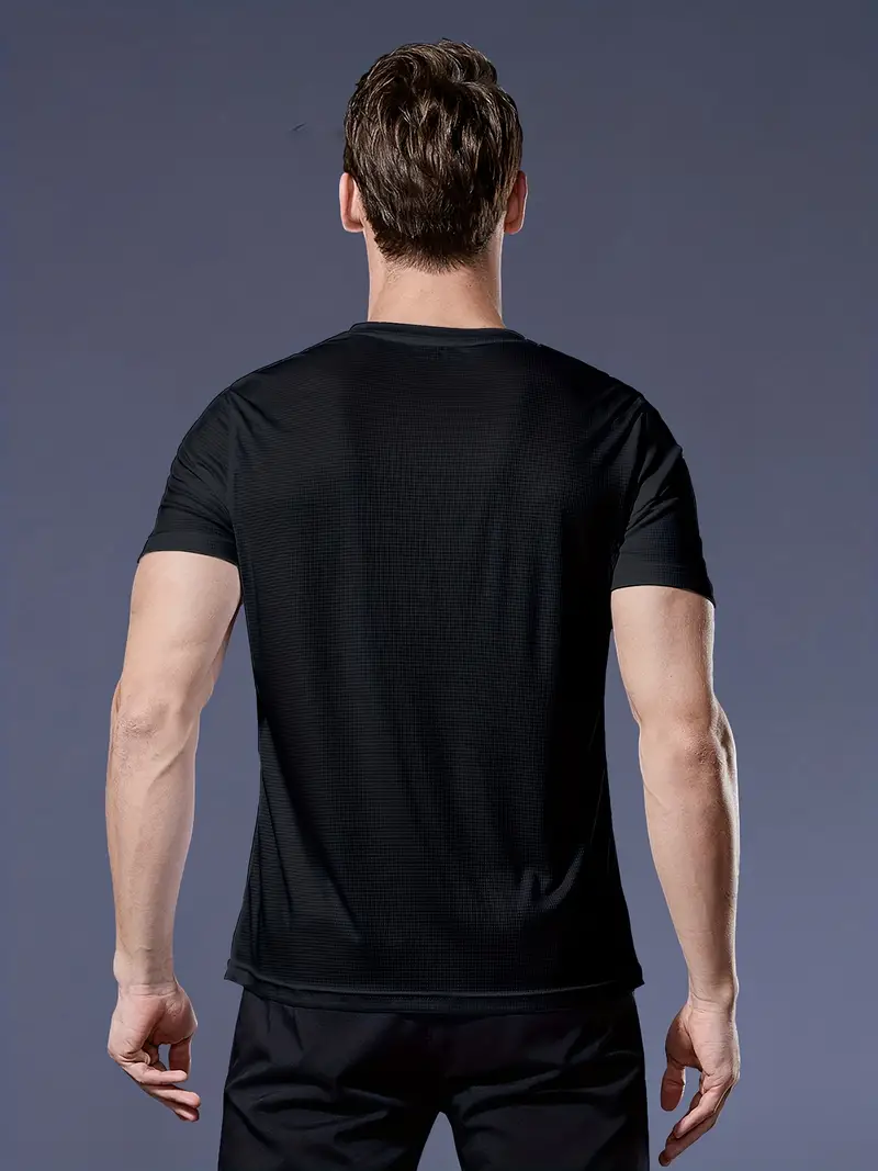 Men\'s Solid Color Ultralight Quick Dry Sport T shirt - Temu