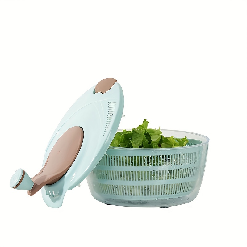1pc Salad Spinner Lettuce Spinner, One-handed Easy Press Large Salad Dryer  Mixer with Comfortable for Vegetables,Greens, Herbs, Berries, Fruits
