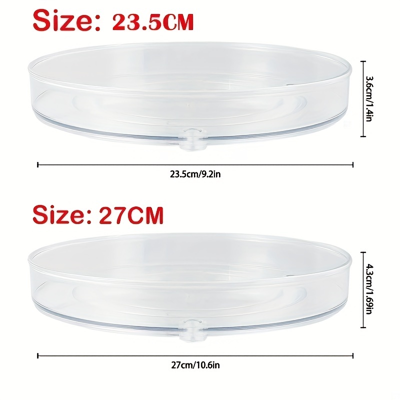 Okiuen 2 Pack Lazy Susan porta spezie girevole 27cm+23,5cm, vassoio  girevole frigo organizer girevole portaspezie salvaspazio, porta spezie per  cucina