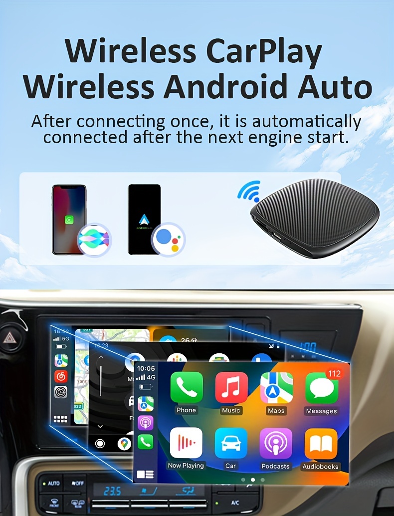 Scatola Originale C9 Car Box Dongle Wireless Auto Android - Temu Italy