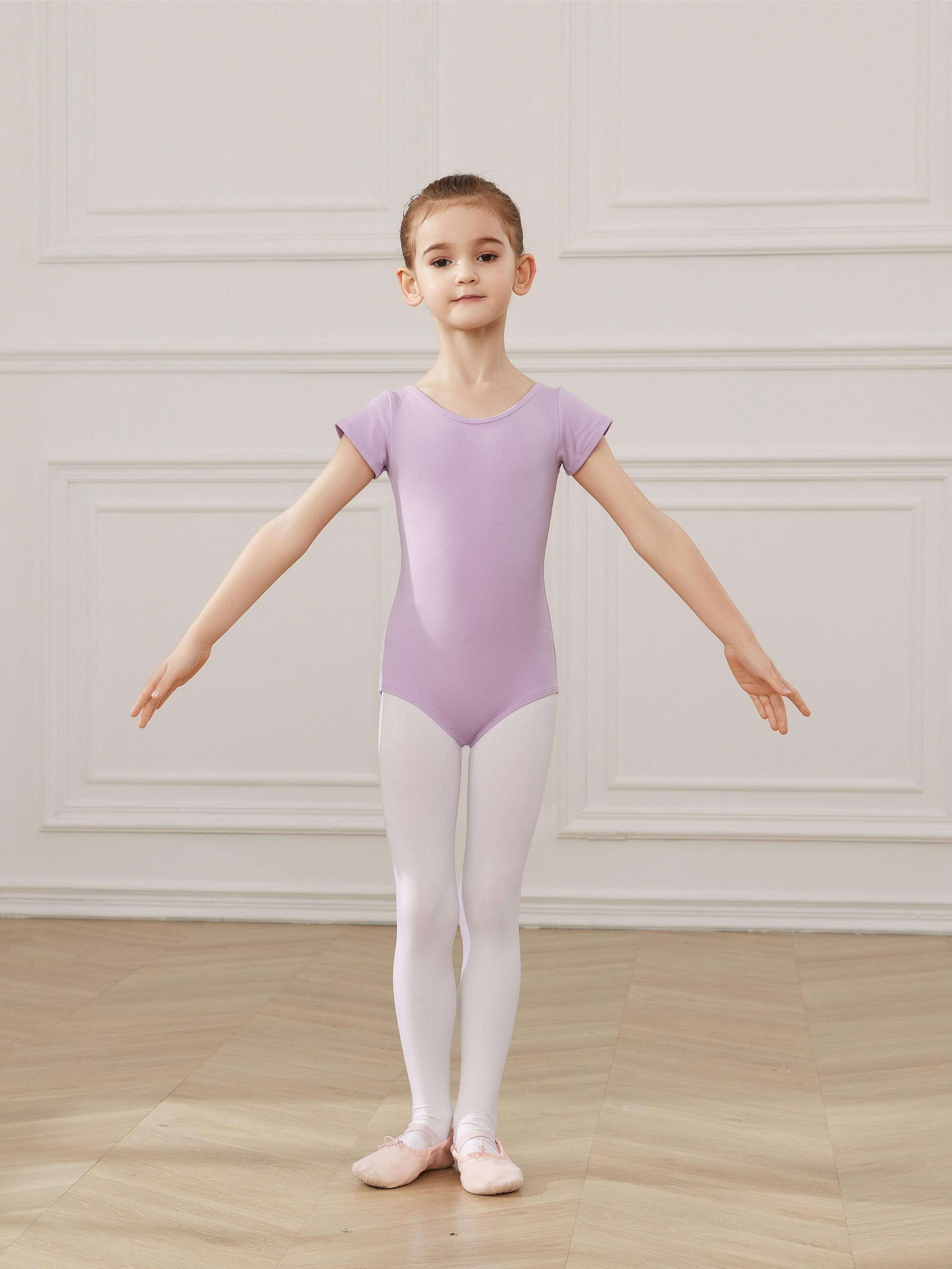 HIPPOSEUS Maillot de Ballet Danza para Niña sin Mangas Leotardos