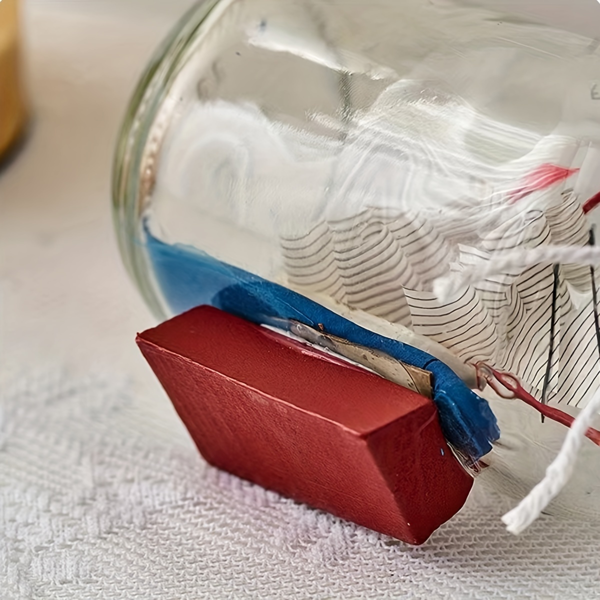 Lamf Drift Bottle Decor, Sailing Boat in Wishing Bottle Glass Cork Bottles, Pirate Ship in A Bottle Kit Handicraft Nautical Home Decorations Gifts