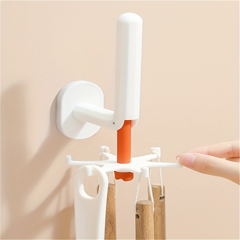 360 Rotating Hook with Sticky Punching Wall Mount