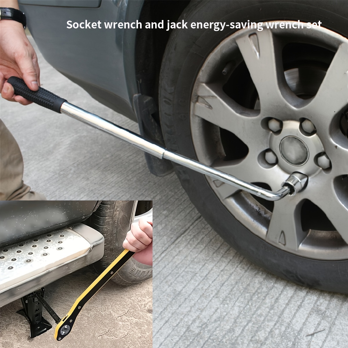 Auto Arbeit sparende Jack Ratschenschlüssel Schere Jack Garage Reifen Rad  Lug Schraubenschlüssel Griff Arbeitssparender Schraubenschlüssel Auto  Reparatur Werkzeug