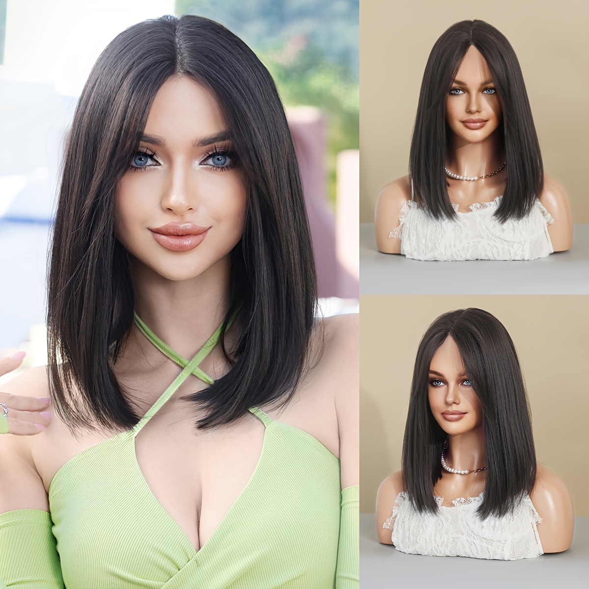 13 4 Lace Front Wig Synthetic Lace Front Wig Dark Brown Lace Temu