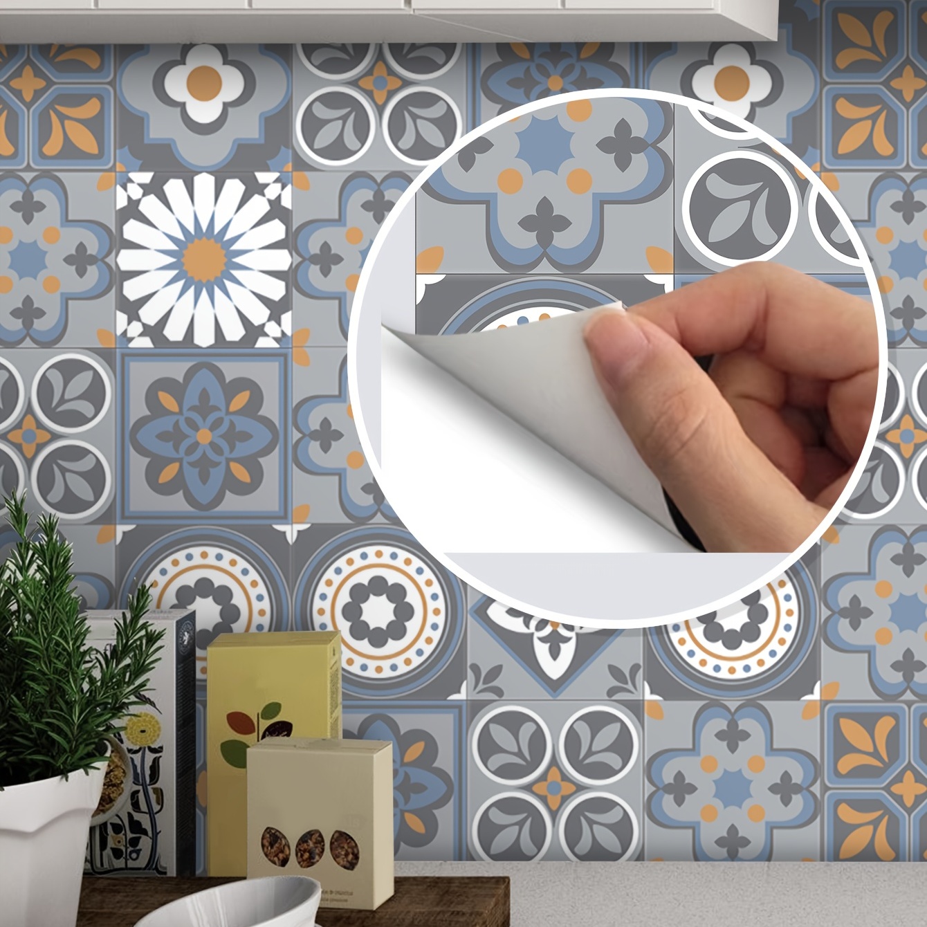 Classic Tile Stickers, Self-adhesive Waterproof Backsplash Stickers Home  Decoration Peel And Stick Wallpaper Removable Decorative Tile Wall Stickers  Stair Tile Stickers Wall Decals - Temu