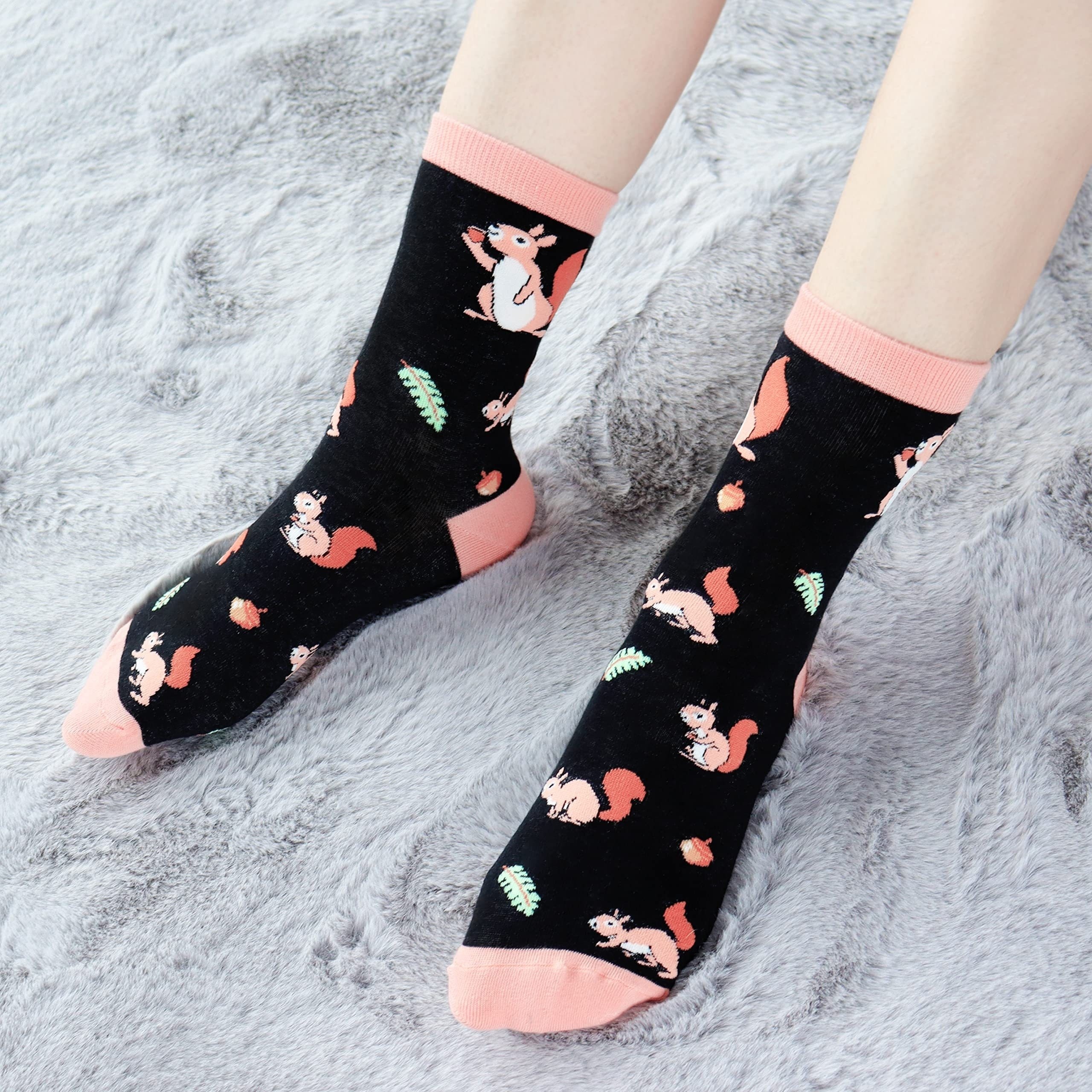 Calcetines divertidos de animales para mujer, novedad, calcetines