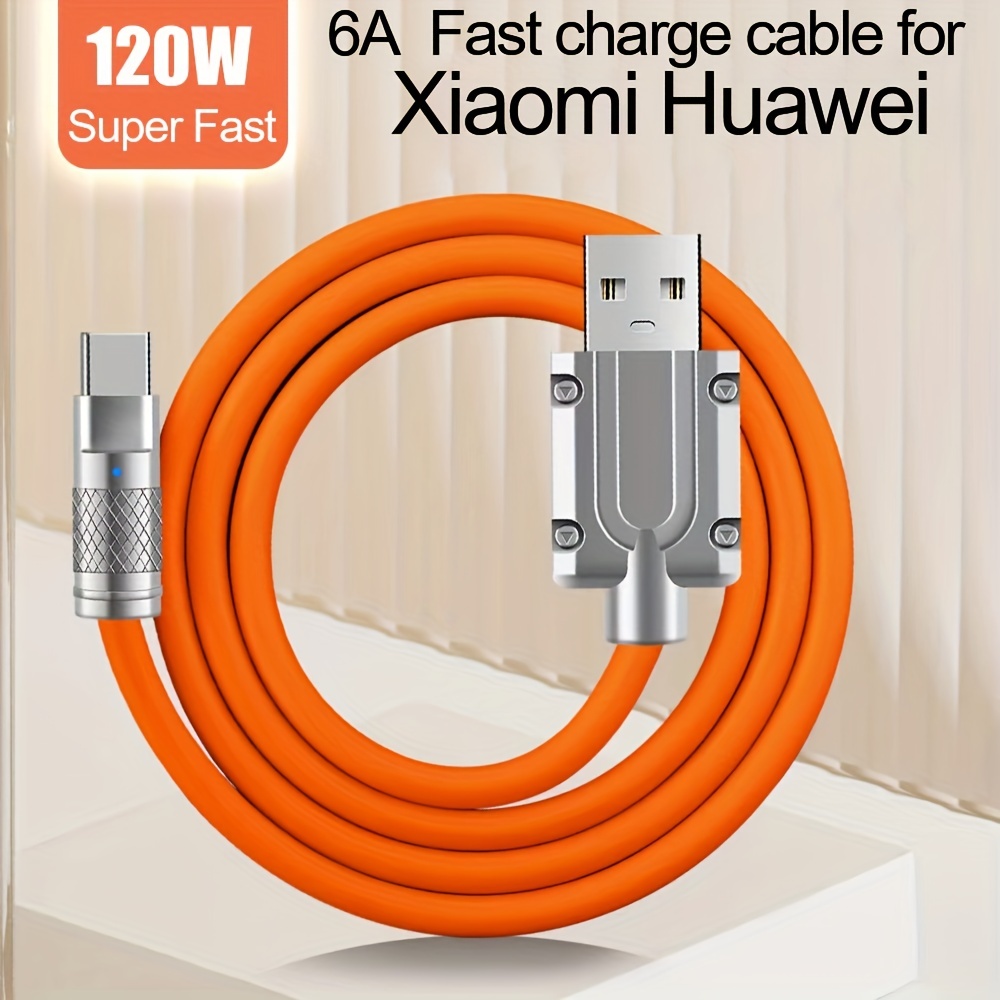 Cargador Rápido 33W Cable C Naranja Xiaomi Poco XIAOMI