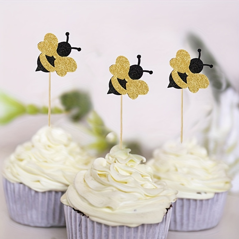Bee Honeycomb Cupcake Topper Perfect For Birthday Parties - Temu, Bee  Cupcake Toppers 