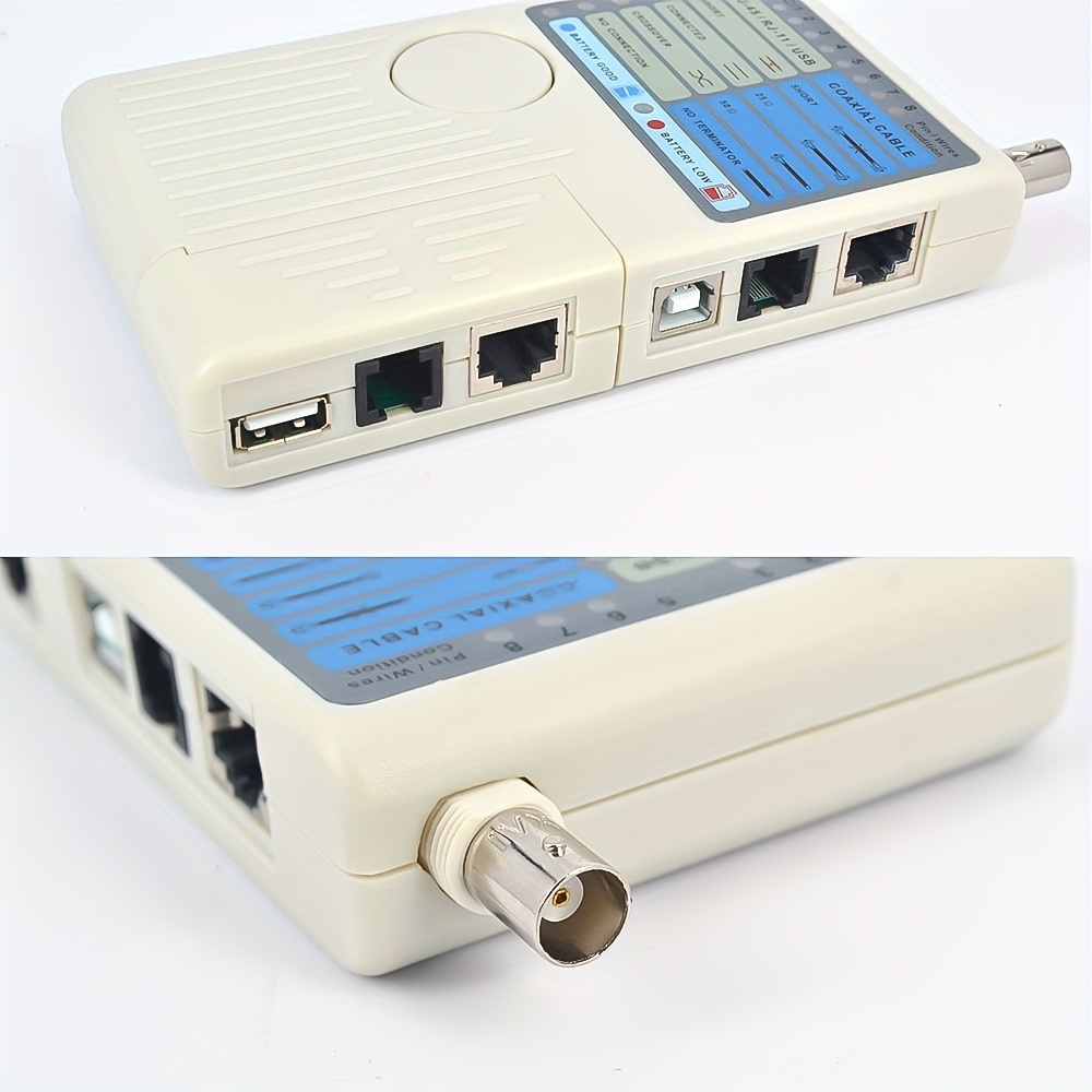 Rj45 Network Cable Tester Rj45/rj11/bnc 1 Cable Lan Tester - Temu