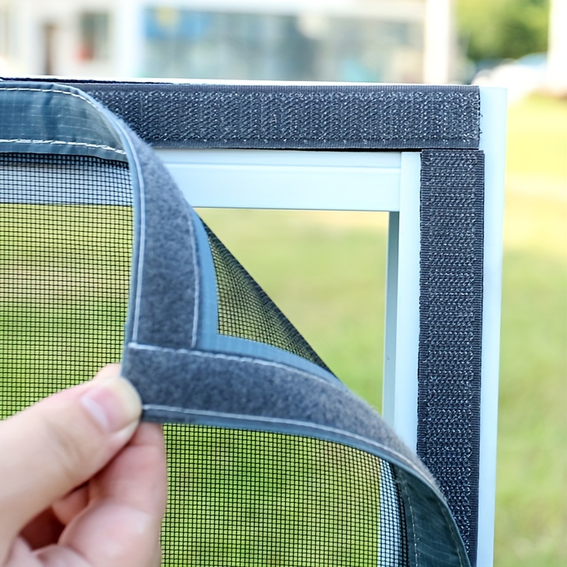 1 Set, Selbstklebender Fenstergitter-Netzvorhang Zum Selbermachen,  Schneidbarer Fensterschutz Gegen Mücken Mit Haken Und Klebeband, Passend  Für