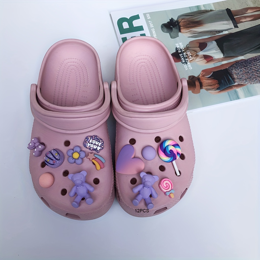 Kawaii 3d Cartoon Shoes Charms For Clogs Sandals - Temu