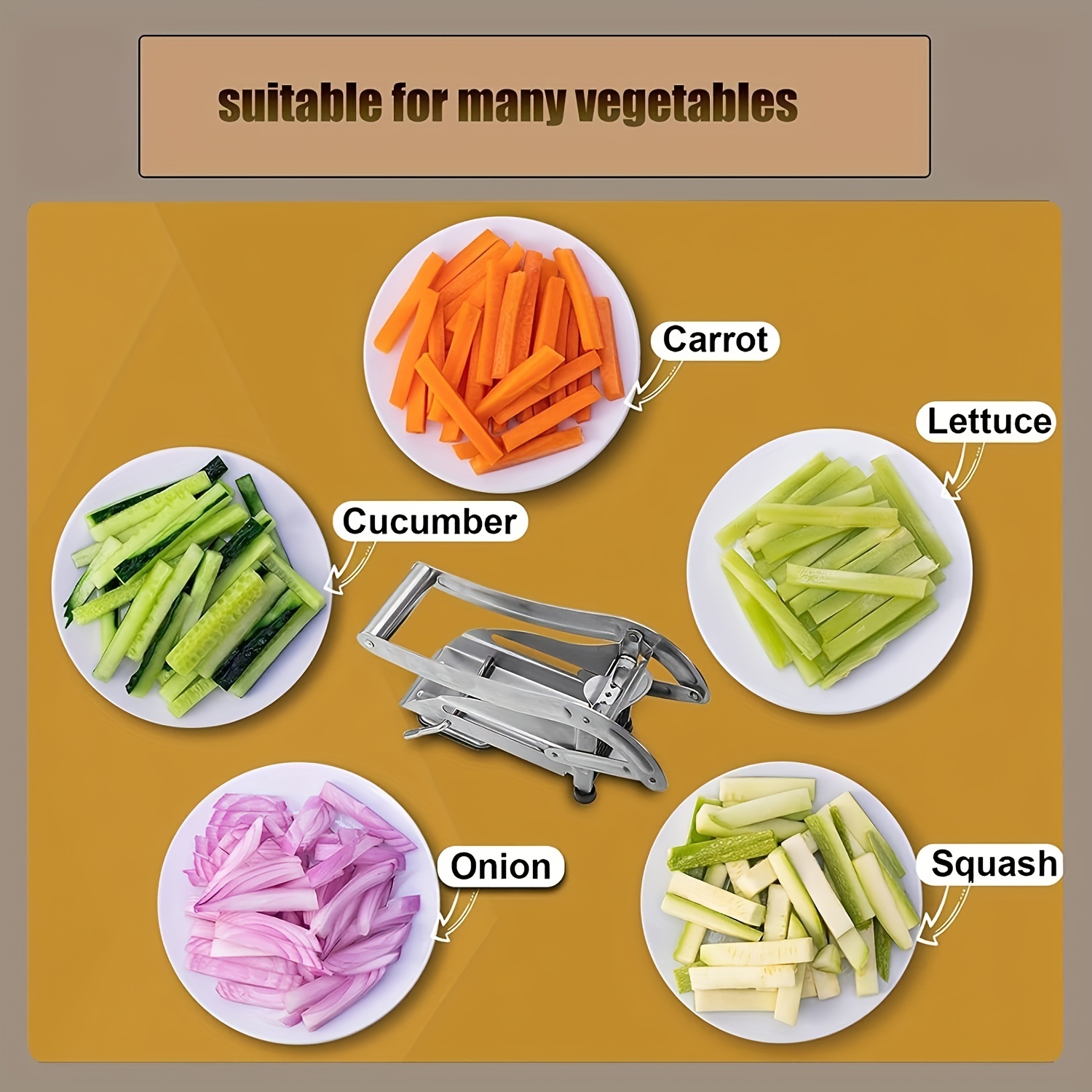 Vegetable Cutter, Household Manual French Fries Chopper, Vegetable