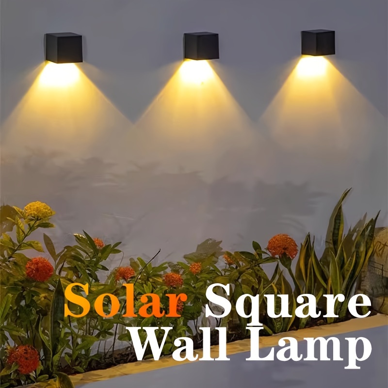 

2/4pcs Solar Wall Light, Outdoor Waterproof, Warm White/rgb 2 Modes, Led Outdoor Decorative Light For Terraces, Facades, Patios And Gardens