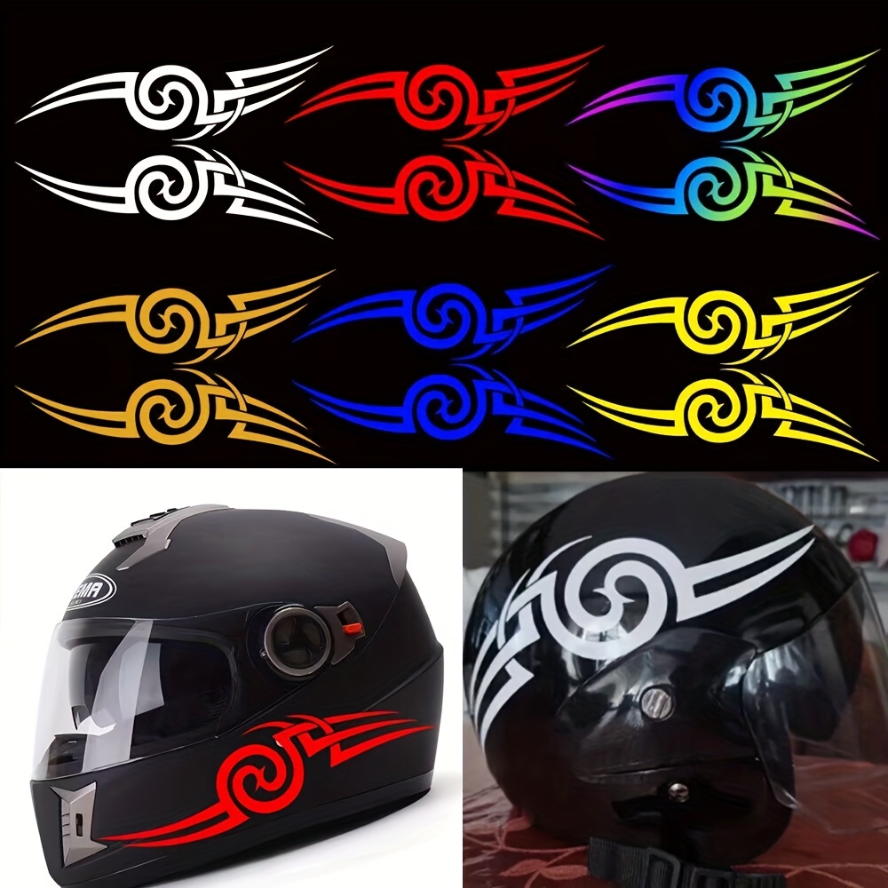 Pegatinas creativas modificadas para casco de motocicleta, película de  vinilo, envoltura, gráficos, superposición, calcomanía, accesorios de  decoración - AliExpress