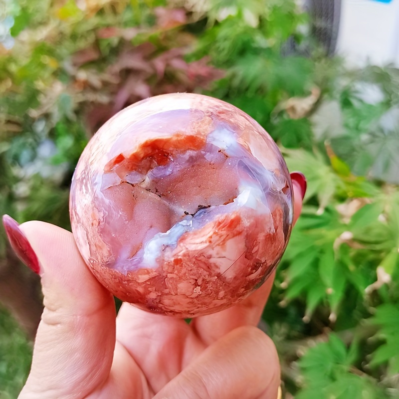 Natural Agate Crystal Ball Ornament Agate Crystal - Temu Canada