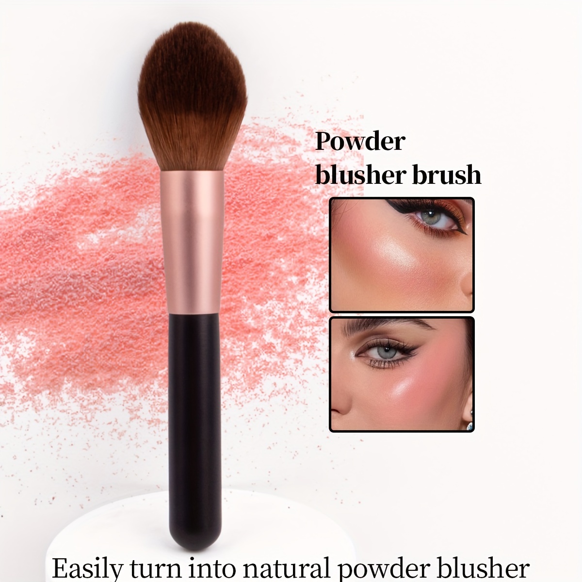 Brocha Colorete Rosa Brochas Maquillaje En Polvo Facial - Temu Chile