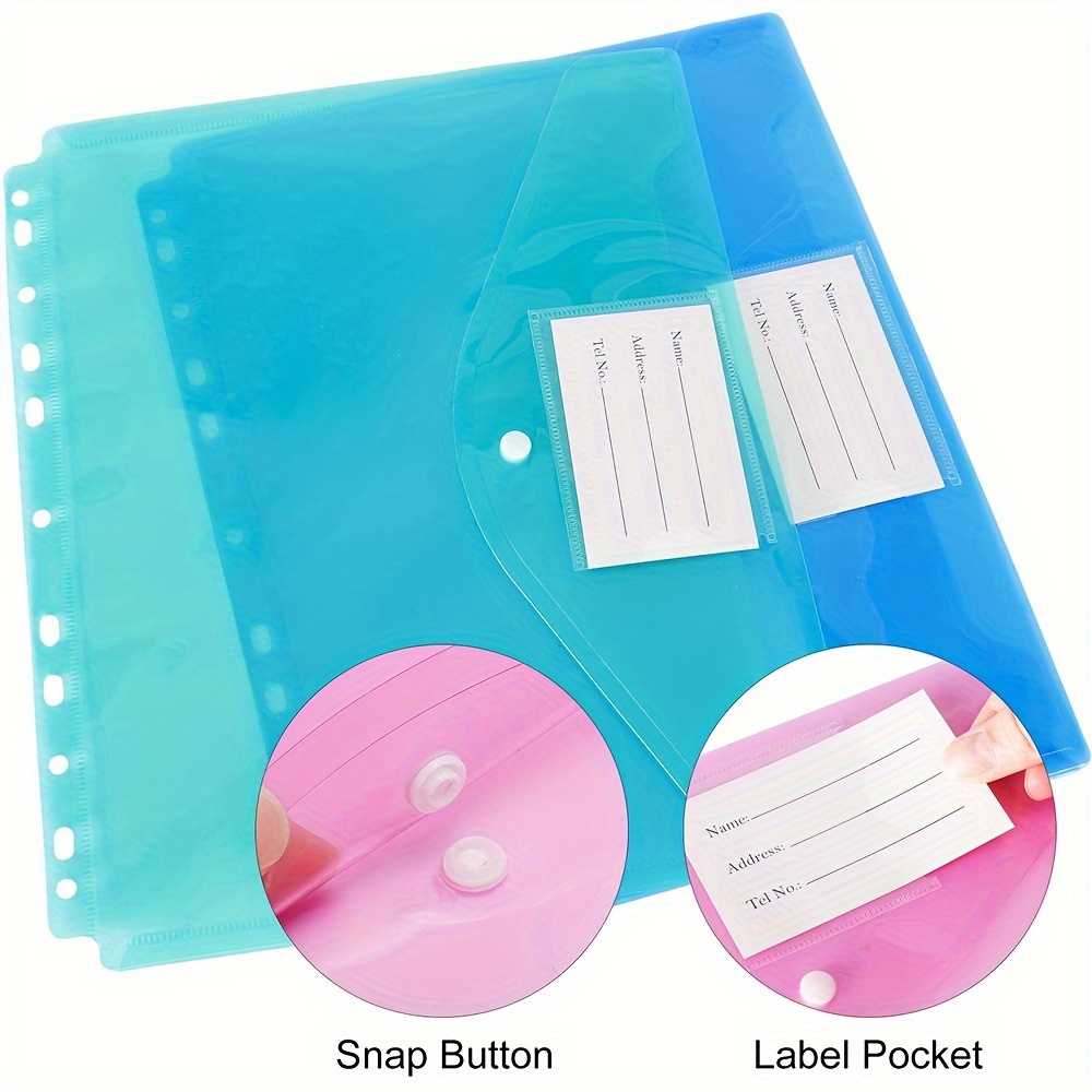 inal Zippered Binder Pockets, 3-Hole Punched, Fits Full Letter