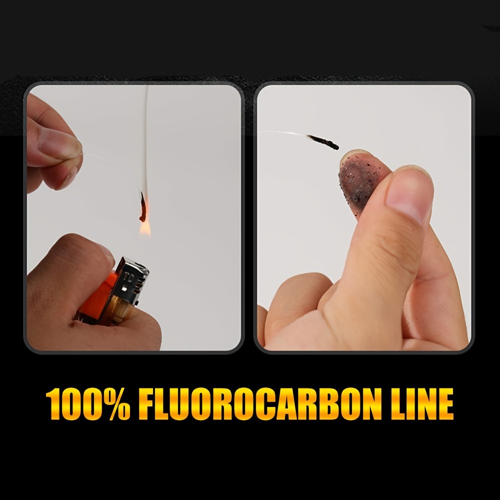 ANGRYFISH 100% Fluorocarbon Fishing Line 50m transparent Super strong Fish  Line