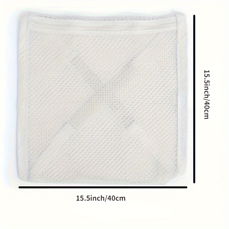 TEMU Bolsa de Lavandería Versátil con Correa Elástica - Tela Duradera, 15.5" x 15.5" - para Zapatos y Ropa, Ideal para la Organización del Hogar en
