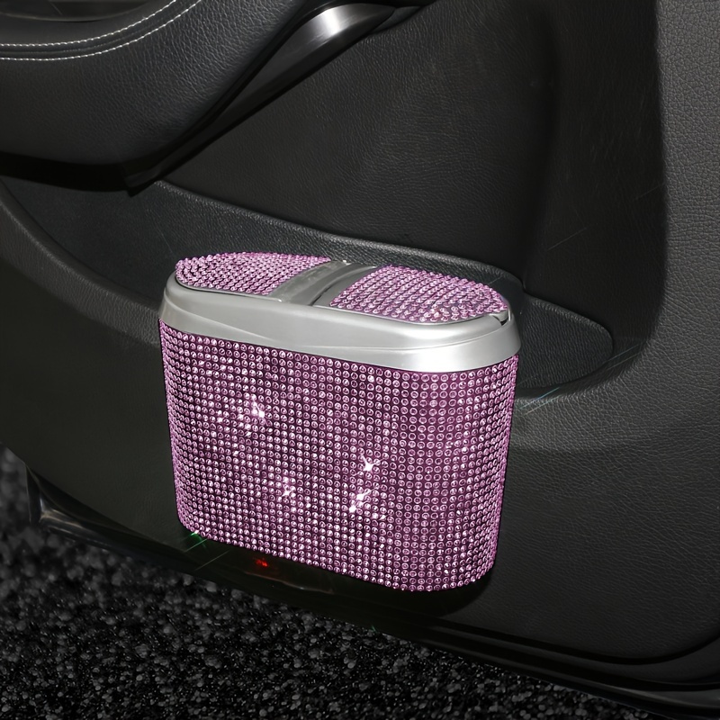 1pc Portable Mini Creative Pink Car Trash Can