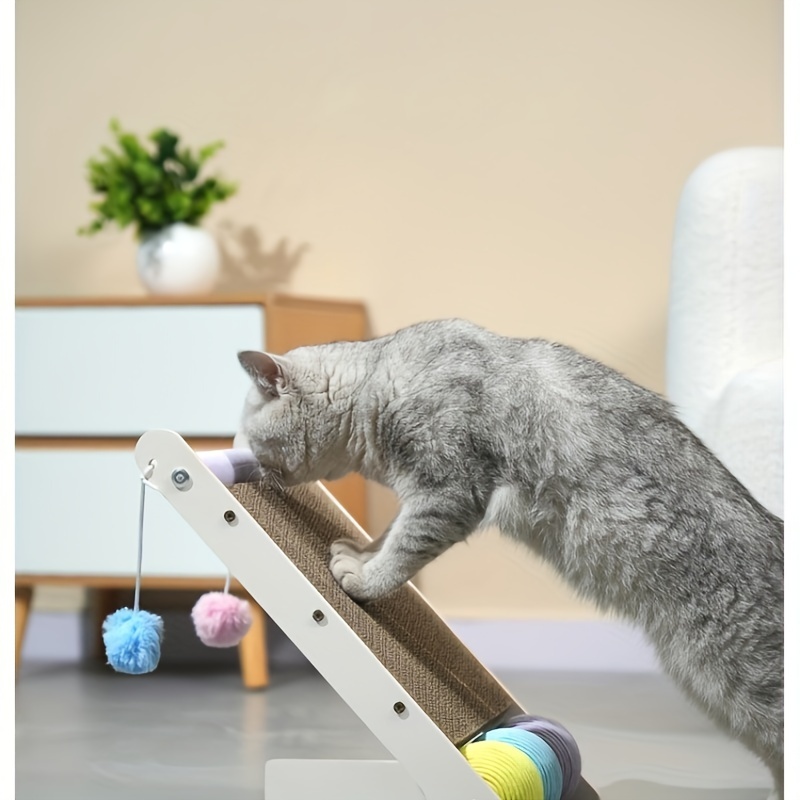 Hardlegix Cat Scratching Ball Toy Natural Sisal Cat Scratcher Durable Cat Scratcher for Cat Nails Interactive Pet Toy, Size: 8.66*7.09*6.3, Beige