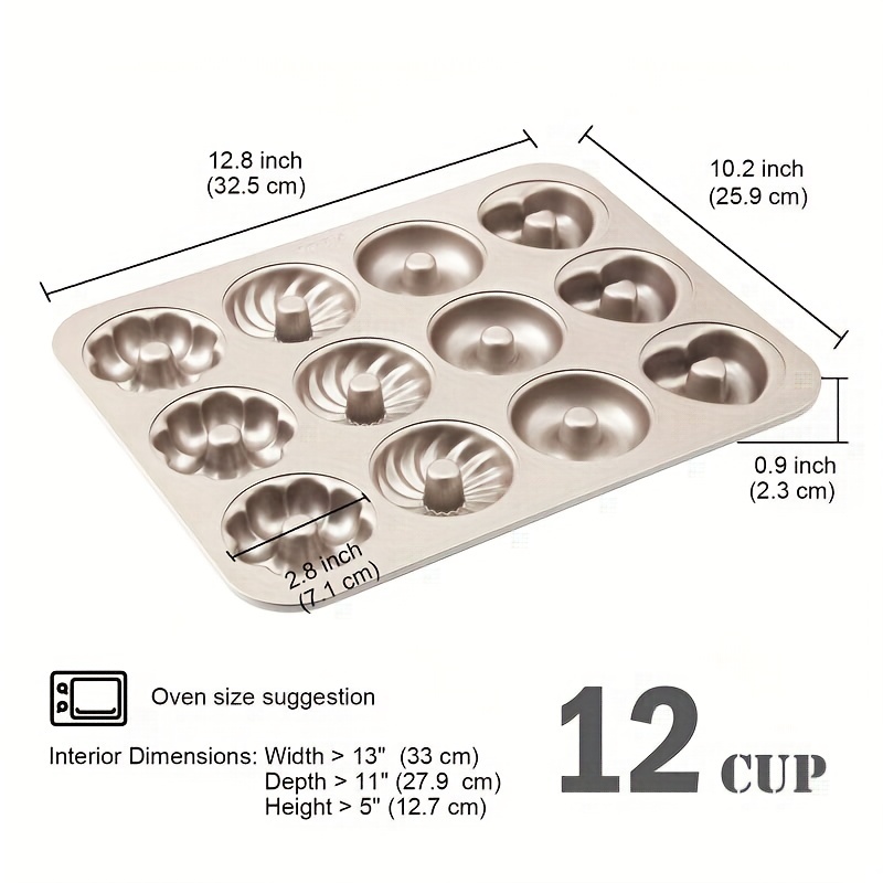 Baking Pan 6 Cup Non stick Donut Pan metal Cookie Sheet - Temu