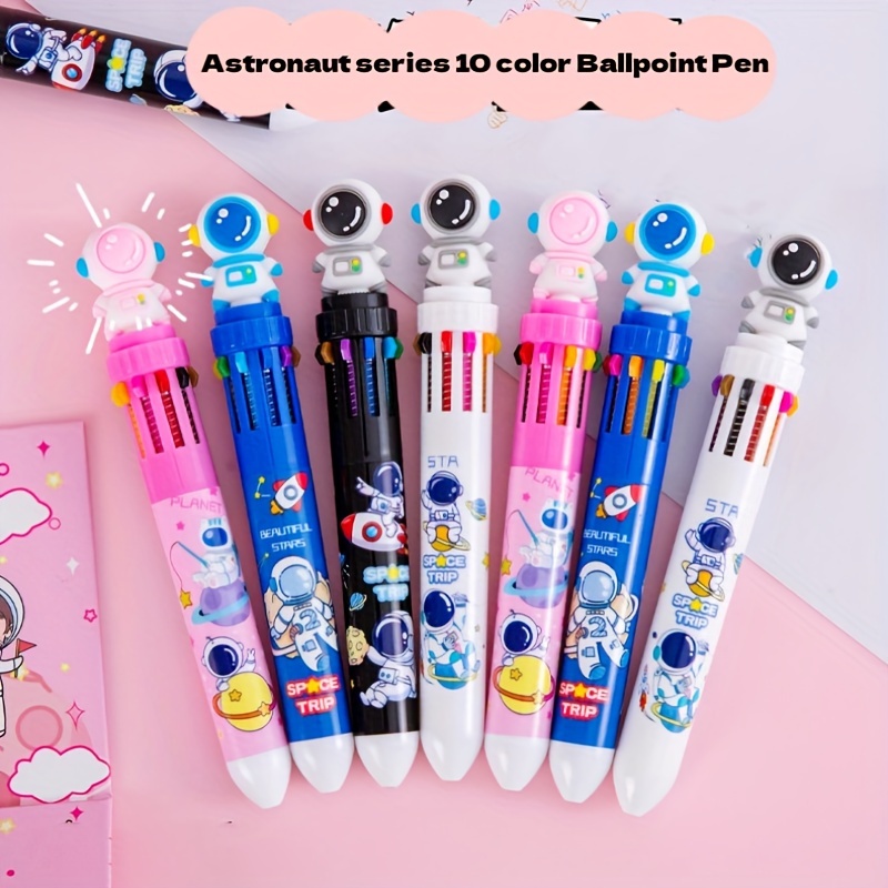 10 Colors Cartoon Astronaut Ballpoint Pen School Office Supplies