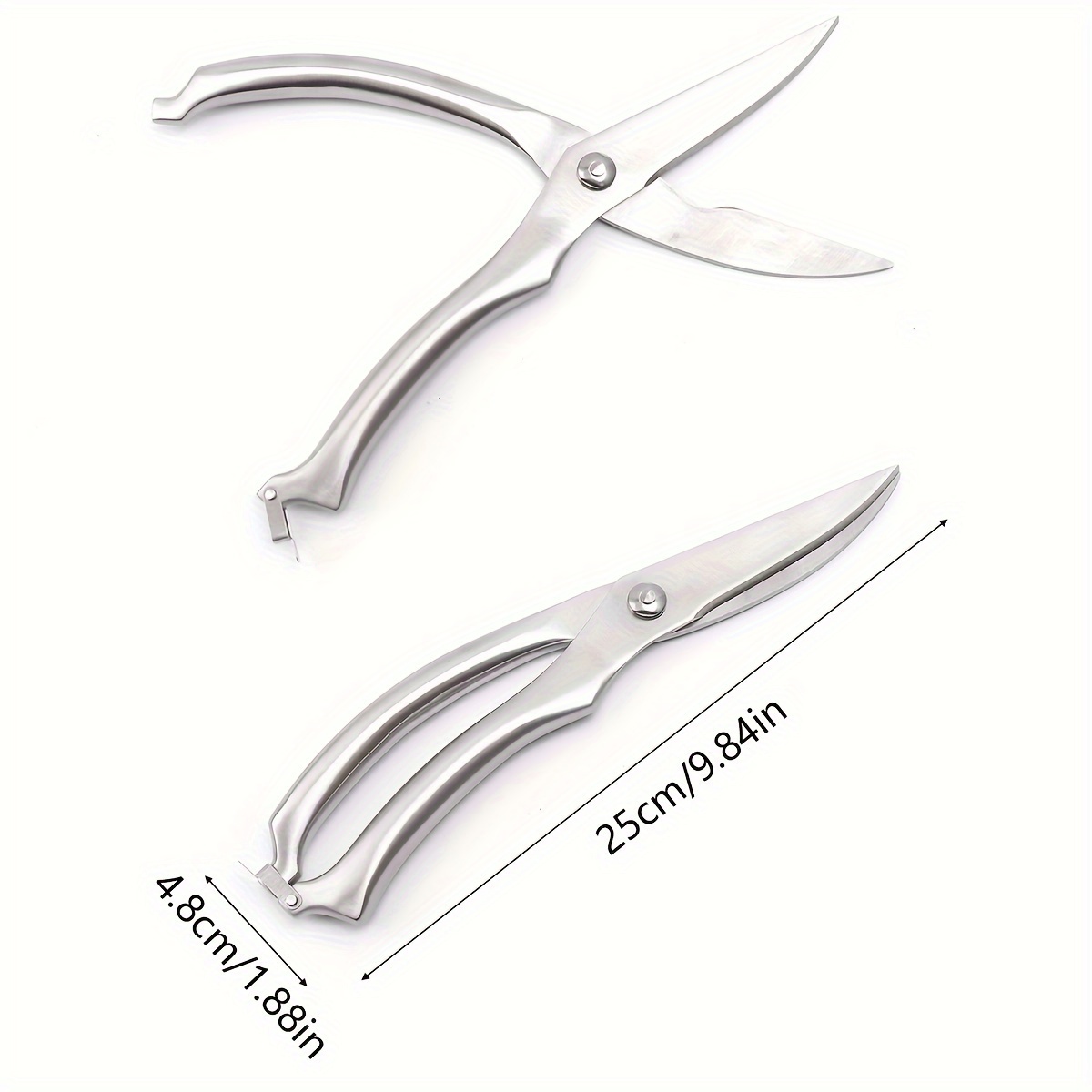 1pc Multifunctional Stainless Steel Kitchen Scissor, Food Scissors