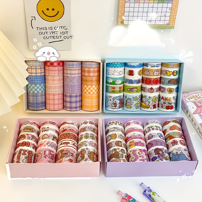 Kawaii Cute Washi Tape Set, Japanese Decorative Masking Tapes Stickers for  Journalings, Scrapbooking and DIY Crafts, Aesthetic School Supplies