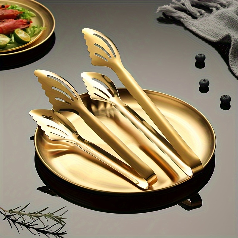 

1pc, Serving Tongs, Food Tongs, Barbecue Tongs, Stainless Steel Butterfly Barbecue Clip, Bread Tongs, Steak Tongs, Salad Tongs, Dessert Tongs For Buffet, Multifunctional Serving Tongs, Kitchen Tools