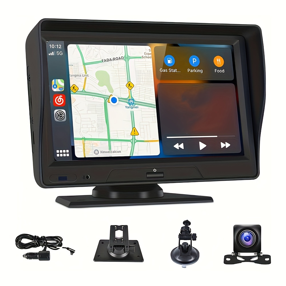 Portable Wireless For Carplay Car Stereo With Dash Cam Ips - Temu