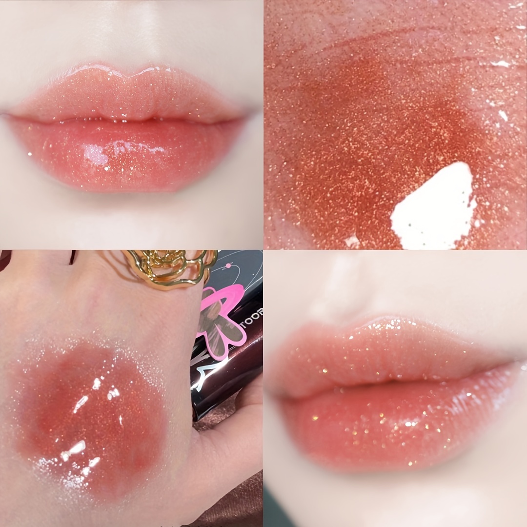 8 Colors Lip Gloss Moisturizing Nourishing Lip Oil Milk Tea Shimmer Jelly Lip  Tint Valentines Day Gifts, Check Today's Deals