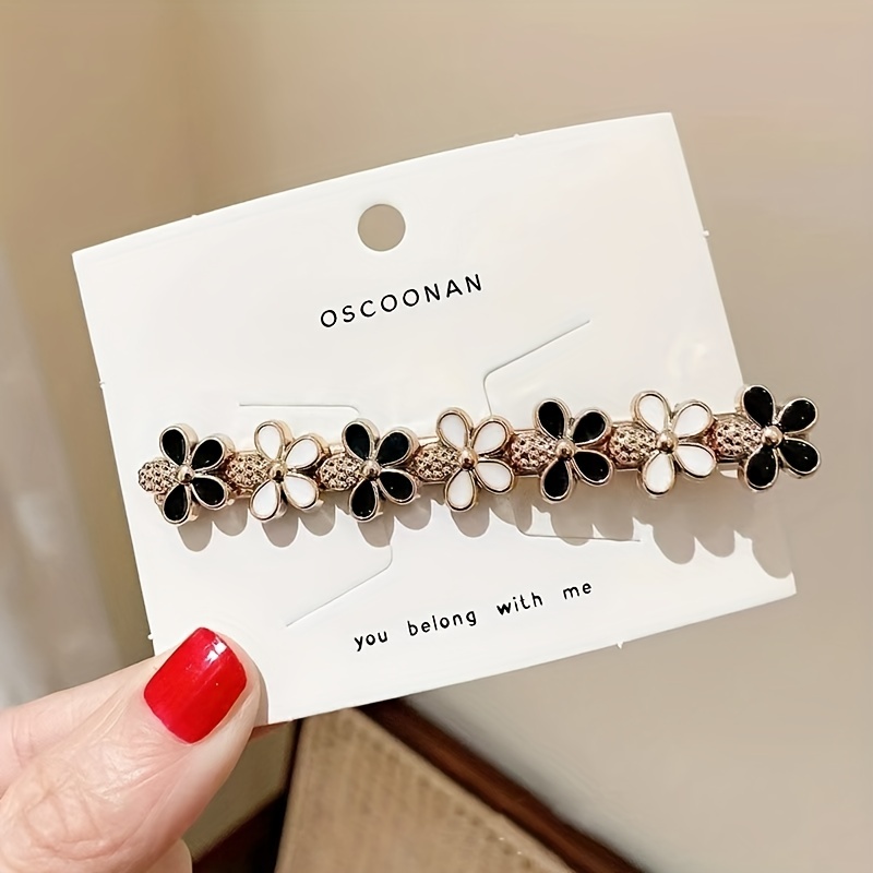 Faux Pearl Flower Hair Clip Duck Bill Clip