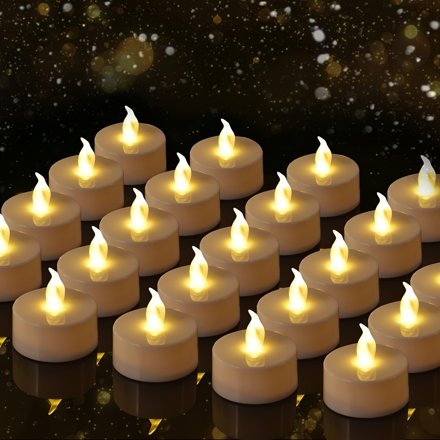 50 Velas Pequeñas De Luz Amarilla Cálida, Con Batería CR2032 Incorporada,  Para Decoraciones Navideñas, Decoraciones Para Fiestas De Cumpleaños, Bendic