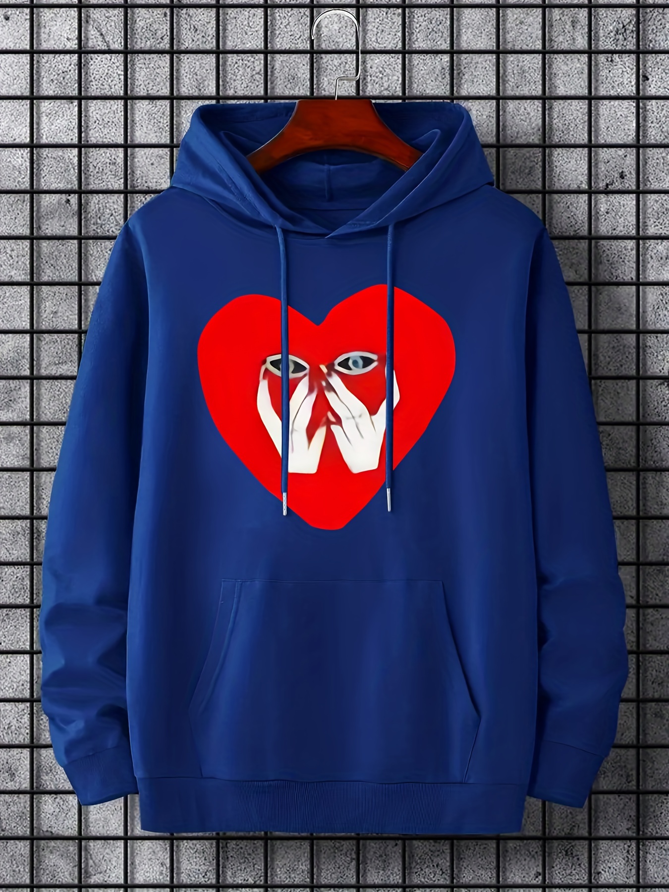 Eyes And Hands In A Heart Print Hoodie, Hoodies For Men, Men's Casual  Graphic Design Pullover Hooded Sweatshirt With Kangaroo Pocket For Spring  Fall, As Gifts - Temu Philippines
