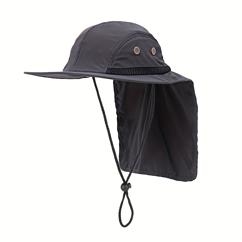 Premium Outdoor Sun Hat Neck Flap Wide Brim Adjustable Chin Strap Fishing Hiking  Safari Travel Summer Sun Protection Upf 50 Breathable Packable Flap Hat  Camping, Quick & Secure Online Checkout