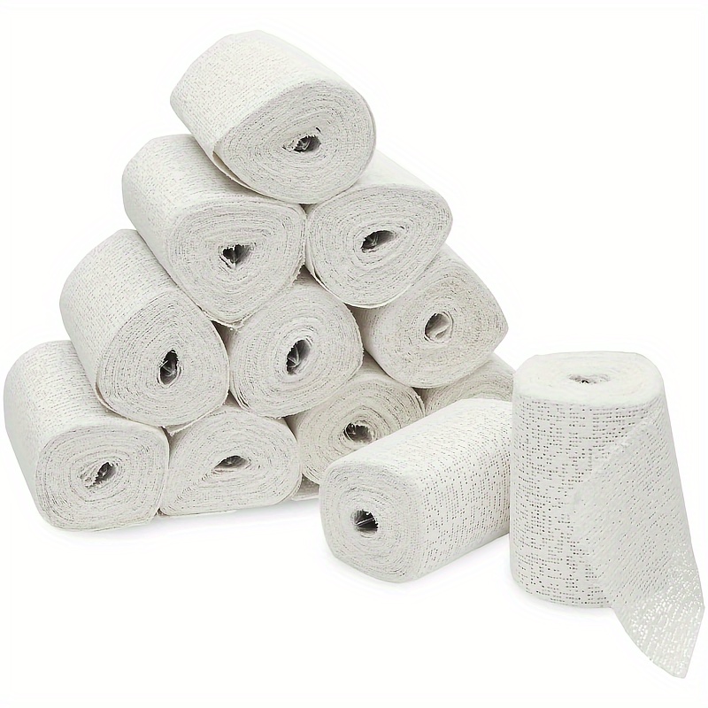6pcs Three-dimensional Plaster Cloth Rolls White Gauze Strip Wrap