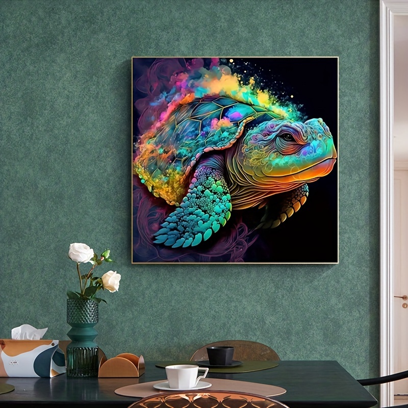 5d Diamond Painting New Flower Tortoise Colorful Home Decor Full  Square/round Mosaic Animal Sea Turtle Embroidery Wall Art