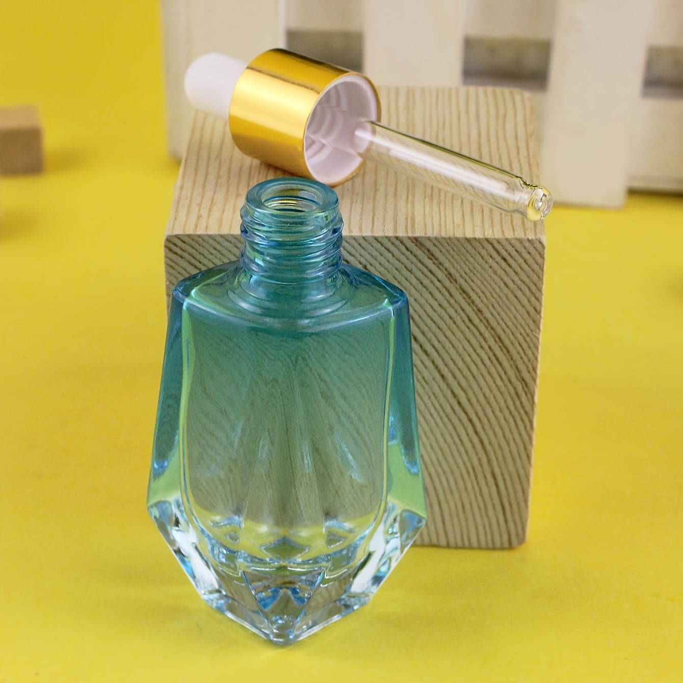 Gradient Blue Aromatherapy Glass Bottle Empty Glass - Temu