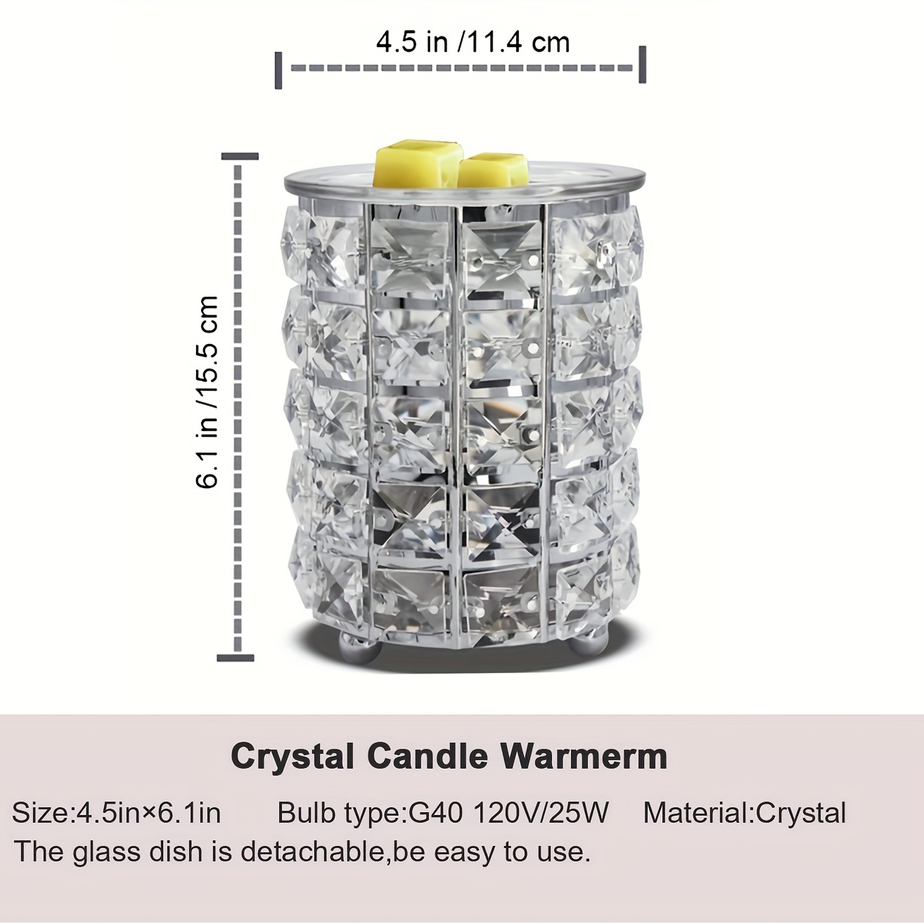 Electric Wax Melt Warmer Crystal Fragrance Wax Warmer Scented