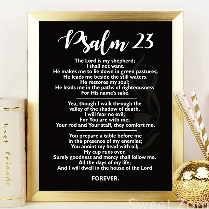 psalm-23-inspirational-wall-art-vintage-black-verse-temu for Free Printable Psalm 23 Kjv Printable psalm 23 inspirational wall art vintage black verse - Temu for Free Printable Psalm 23 Kjv Printable