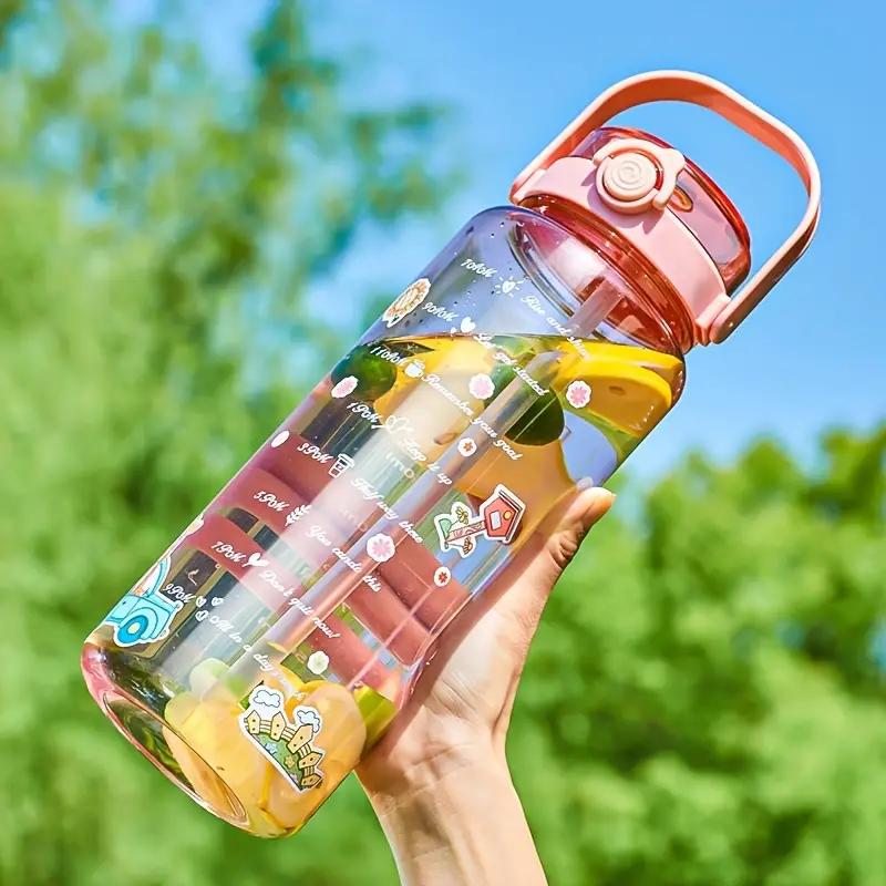 Durable And Lightweight Clear Plastic Water Bottle For - Temu